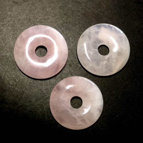 Rose Quartz Donut, 35mm All Crystal Jewelry donut