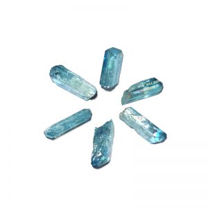 Aqua Aura Danburite Point Raw Crystals aqua aura