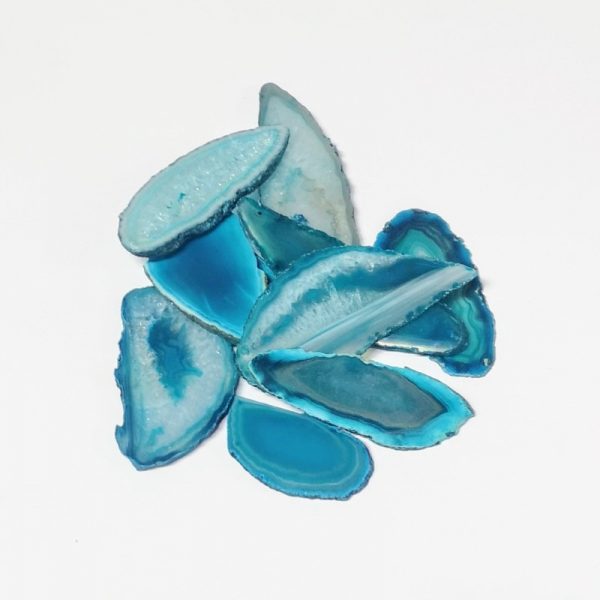 Agate Slabs, Teal, pack of 10 size 00 Agate Products agate