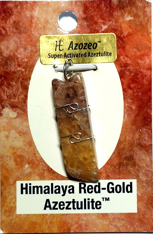 Wire Wrapped Pendant, Himalaya Red Gold Azeztulite All Crystal Jewelry azeztulite
