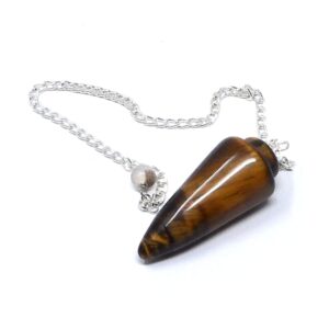 Tiger Eye Rounded Point Pendulum Specialty Items crystal pendulum