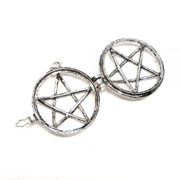 Metal Pentagram Pendant, Openable All Crystal Jewelry metal pendant
