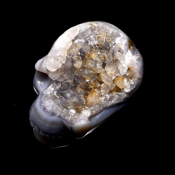 Agate Druzy Skull All Polished Crystals agate