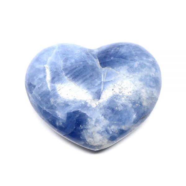 Blue Calcite Heart All Polished Crystals blue calcite