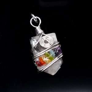 Rainbow Moonstone Chakra Pendant Crystal Jewelry chakra