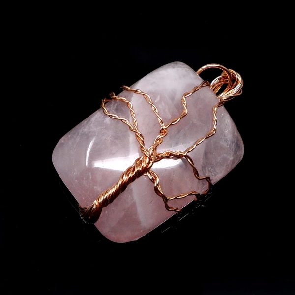 Rose Quartz & Copper Pendant All Crystal Jewelry copper