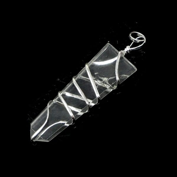 Quartz Coil Wrapped Pendant All Crystal Jewelry pendant