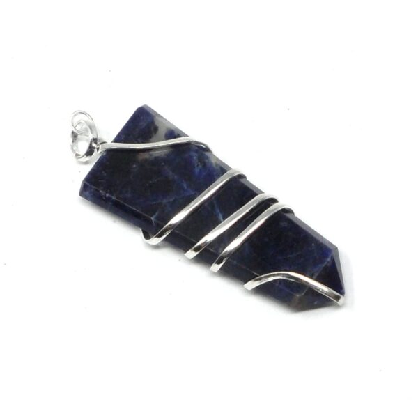 Sodalite Coil Wrapped Pendant All Crystal Jewelry pendant