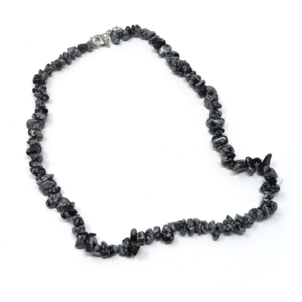 Snowflake Obsidian Chip Choker All Crystal Jewelry crystal chip choker