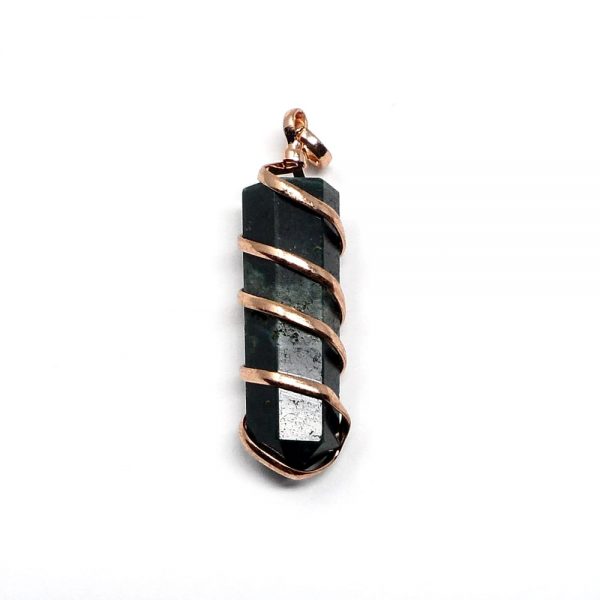 Bloodstone Copper Wrapped Pendant All Crystal Jewelry bloodstone