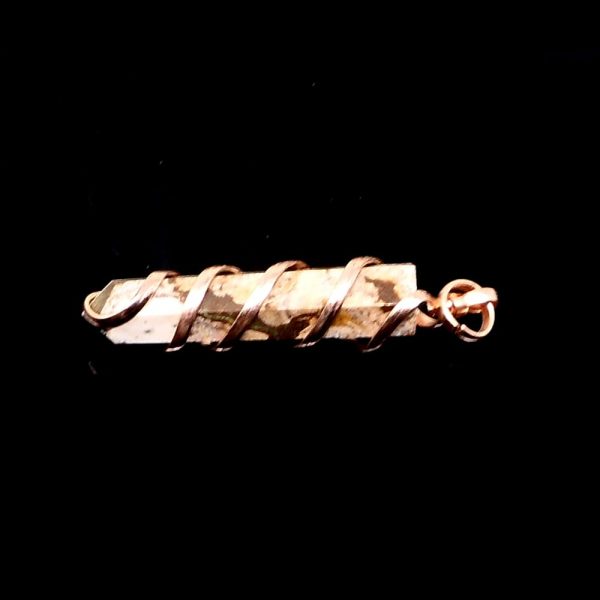 Tiger Jasper Copper Wrapped Pendant All Crystal Jewelry copper
