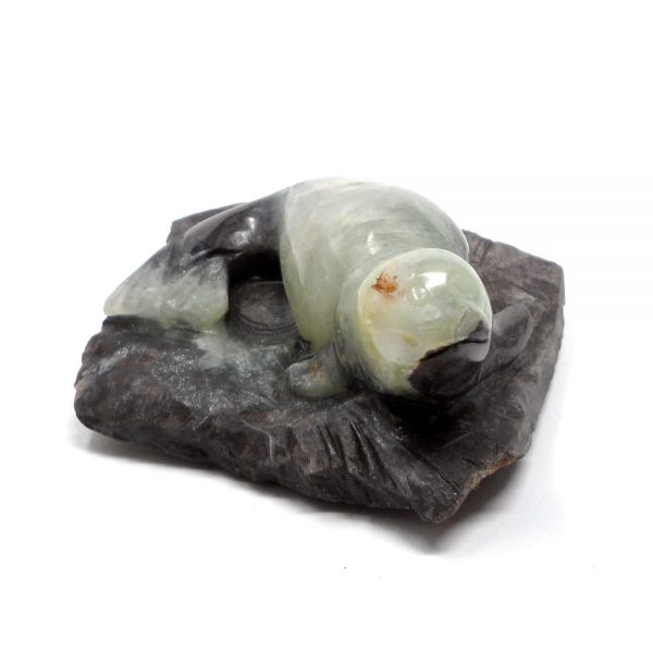 Prehnite Seal All Specialty Items carved crystal animal