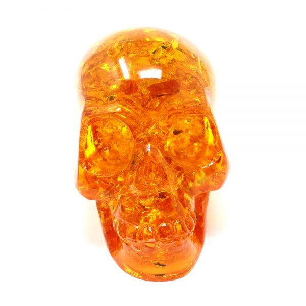 Amber Skull All Polished Crystals amber