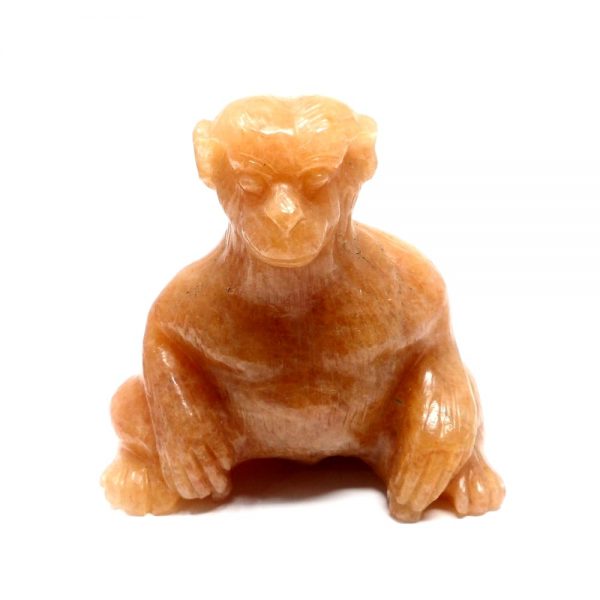 Golden Azeztulite Monkey All Raw Crystals animal