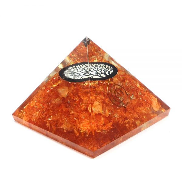 Dyed Quartz Orgonite Pyramid Accessories copper