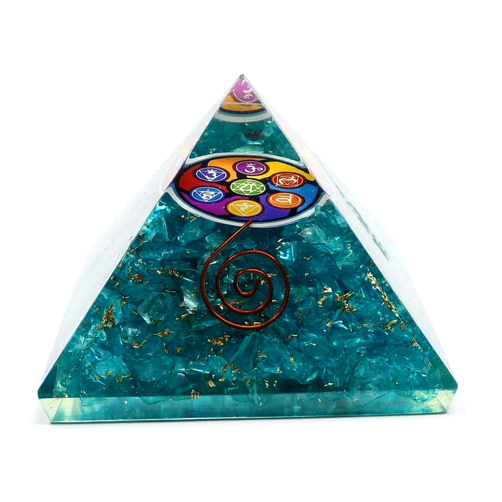 Dyed Quartz Orgonite Pyramid | The Crystal Man