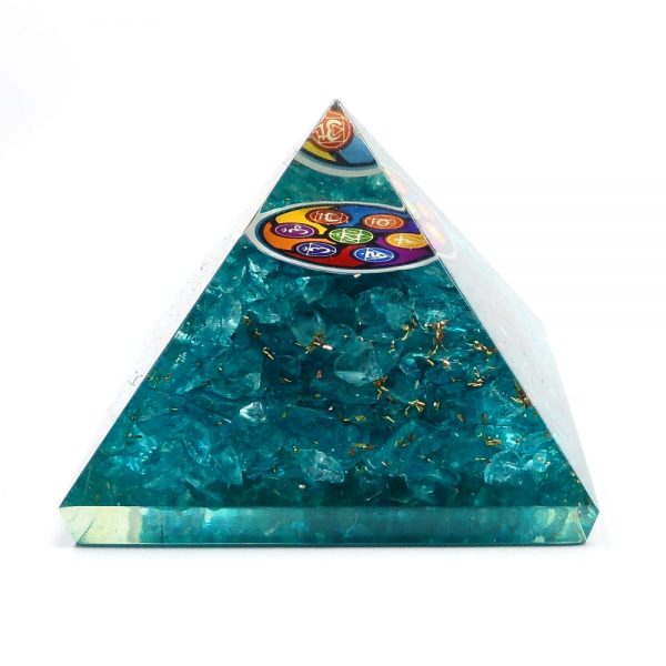 Dyed Quartz Orgonite Pyramid Accessories copper