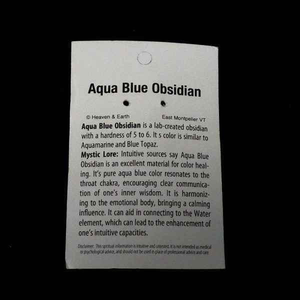 Aqua Blue Obsidian Pendant All Crystal Jewelry aqua blue obsidian