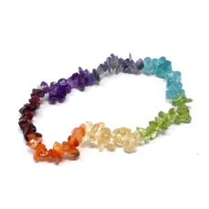 Chakra Single Strand Chip Bracelet All Crystal Jewelry amethyst bracelet