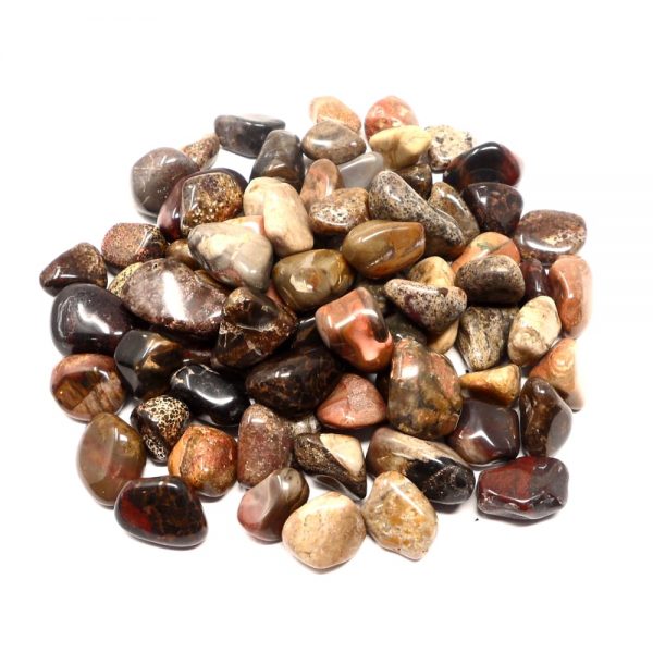 Jasper, Jungle, tumbled, 8oz All Tumbled Stones bulk crystals