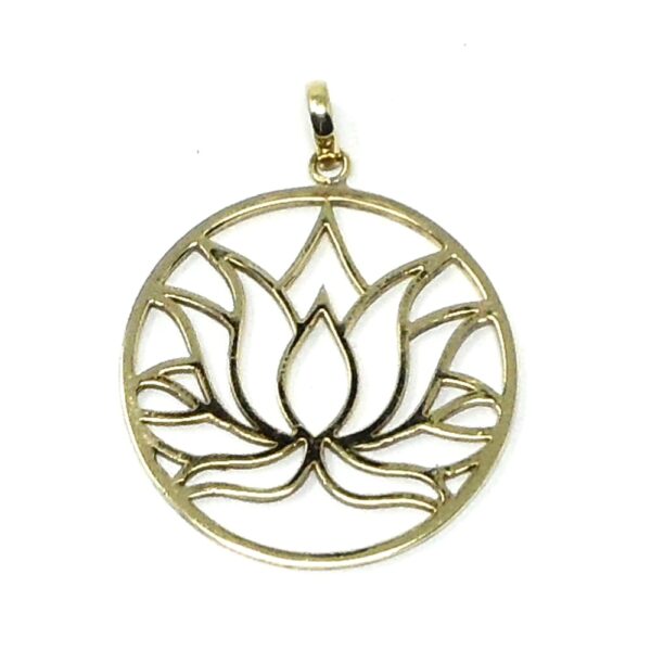 Brass Lotus Pendant All Crystal Jewelry brass