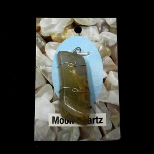 Moon Quartz Pendant All Crystal Jewelry goddess stone
