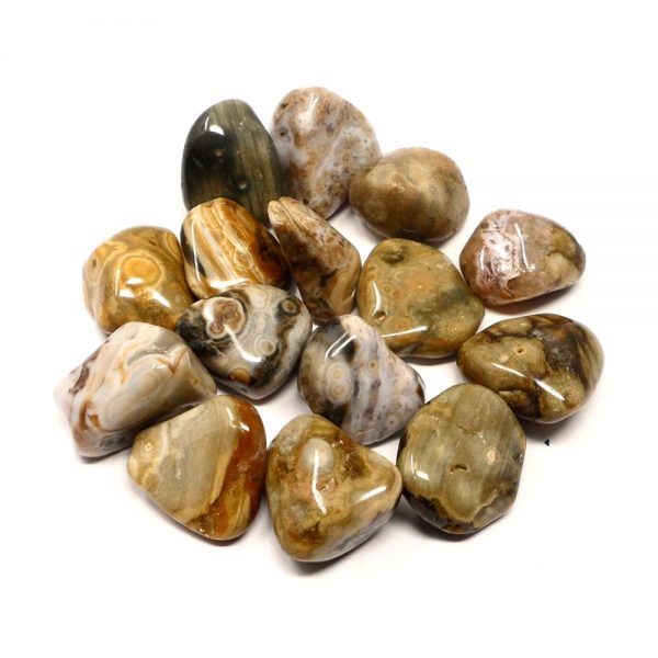 Jasper, Ocean, tumbled, 4oz All Tumbled Stones bulk crystals