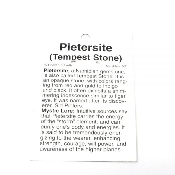 Pietersite Crystal Pendant All Crystal Jewelry authentic pietersite