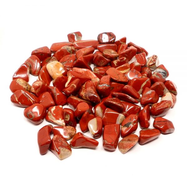 Jasper, Red, tumbled, 16oz All Tumbled Stones bulk crystals