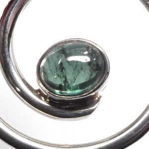 Green Tourmaline Spiral Pendant Crystal Jewelry blue tourmaline