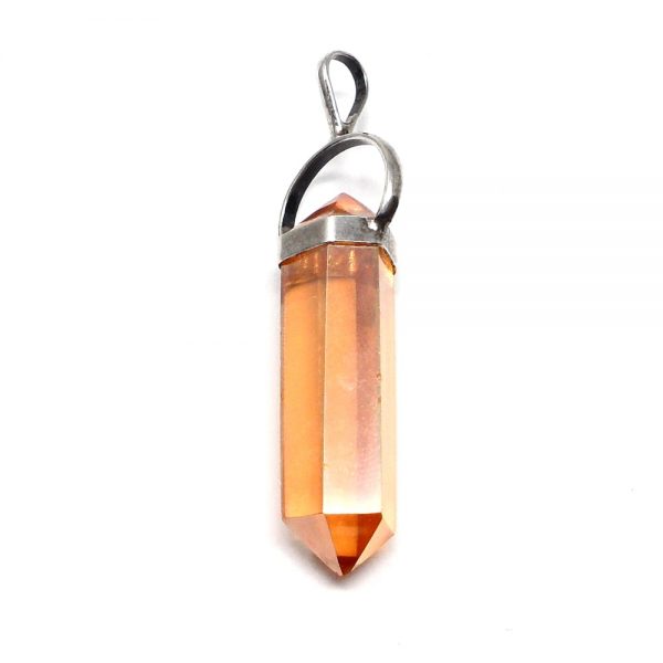 Tangerine Aura Quartz Pendant All Crystal Jewelry aura crystal pendant