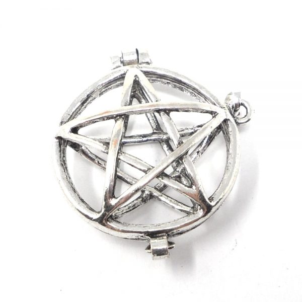 Metal Pentagram Pendant, Openable All Crystal Jewelry crystal holder