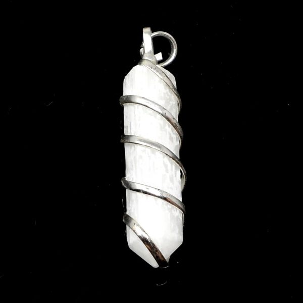 Selenite Wire Wrapped Pendant All Crystal Jewelry crystal pendant