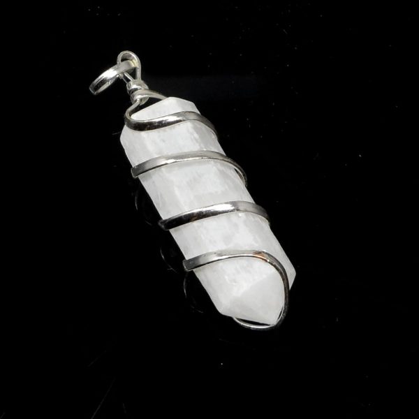 Selenite Wire Wrapped Pendant All Crystal Jewelry crystal pendant