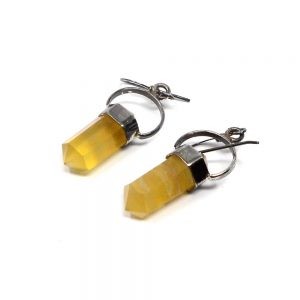 Yellow Fluorite Earrings Crystal Jewelry earrings