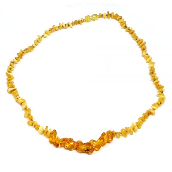 Amber Chip Bead Necklace All Crystal Jewelry amber