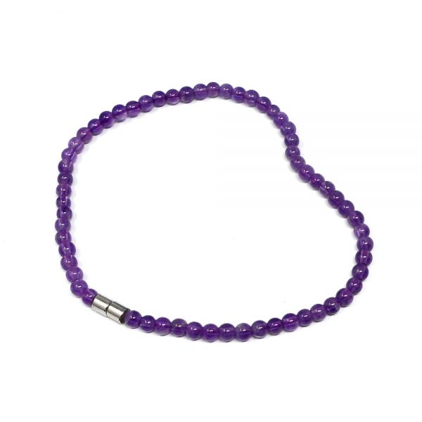 Amethyst Bead Anklet All Crystal Jewelry amethyst