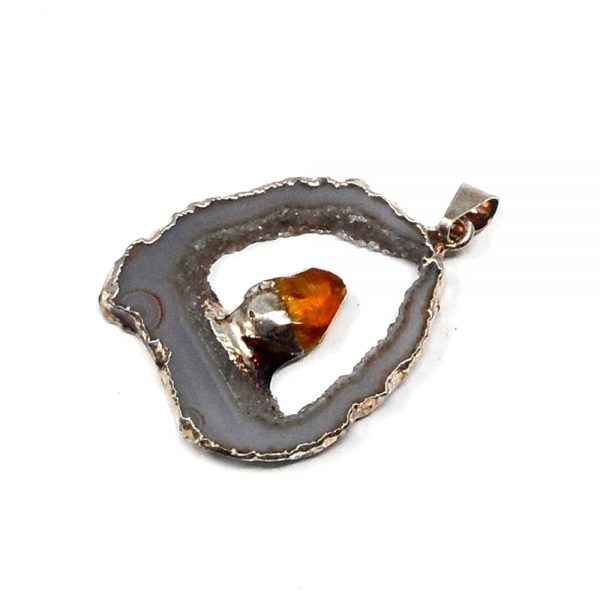 Oco Pendant with Citrine All Crystal Jewelry agate