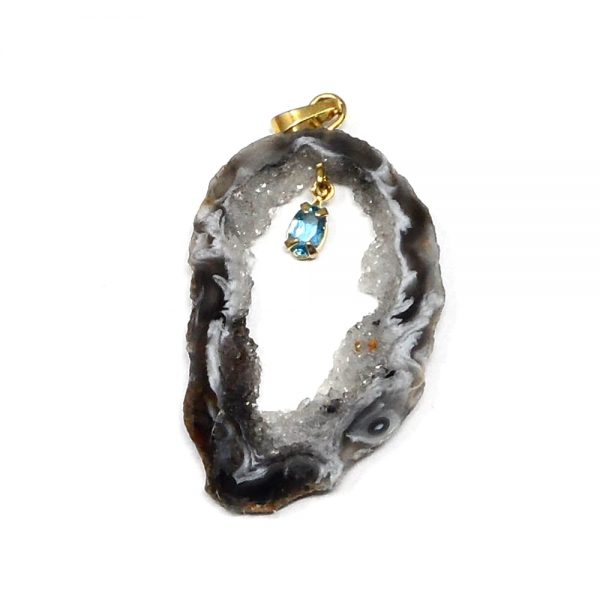 Oco Pendant with Topaz All Crystal Jewelry agate