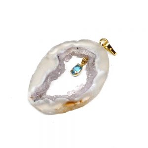 Oco Pendant with Topaz All Crystal Jewelry agate