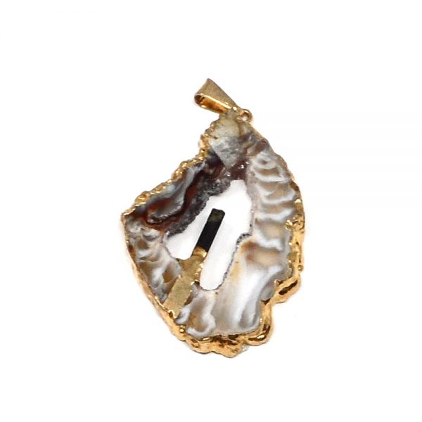 Oco Pendant with Black Tourmaline All Crystal Jewelry agate