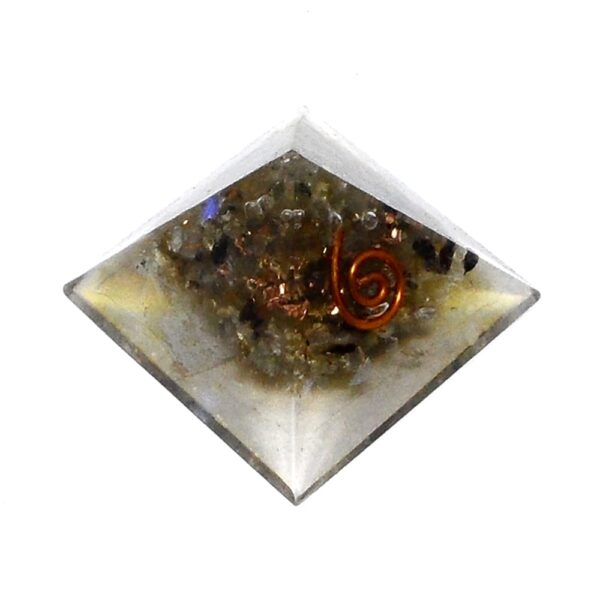 Labradorite Orgonite Pyramid xs Accessories copper