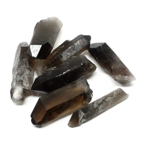 Smoky Quartz Points md 8oz All Raw Crystals bulk smoky quartz