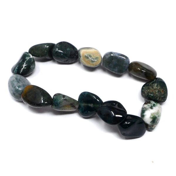 Moss Agate Tumbled Stone Bracelet All Crystal Jewelry crystal bracelet
