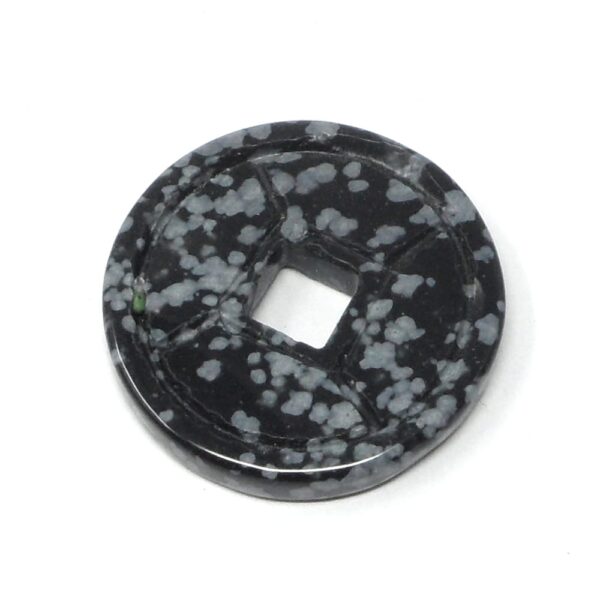 Snowflake Obsidian Coin All Crystal Jewelry crystal coin