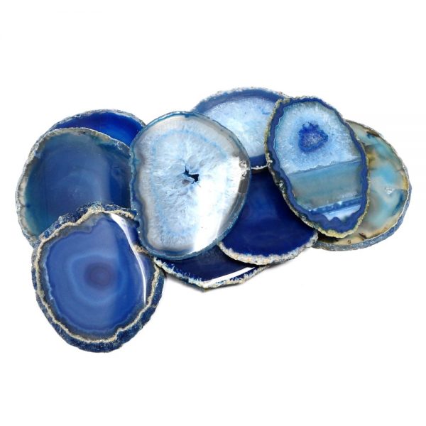 Agate Slabs, Blue, pack of 10 size 2 Agate Products agate