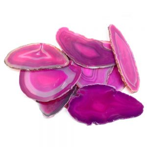 Agate Slabs, Pink, pack of 10 size 2 Agate Products agate