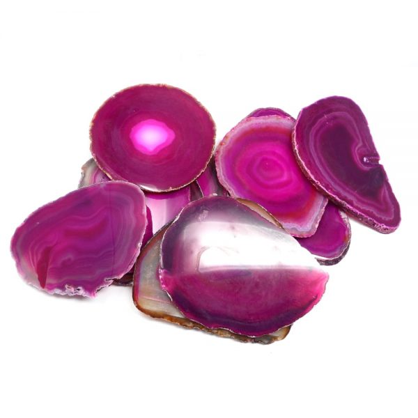 Agate Slabs, Pink, pack of 10 size 2 Agate Products agate