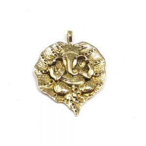 Brass Ganesh Pendant All Crystal Jewelry brass