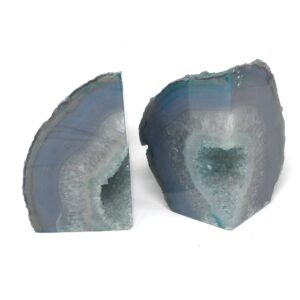 Agate Bookends – Teal Agate Bookends agate